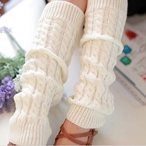 Zhaomeidaxi 1 Pair Knit Winter Thermal Warm Leg Warmers-Long Socks Boot Cuffs Topper Legging Pads for Women Lady Girls Best Xmas Gift