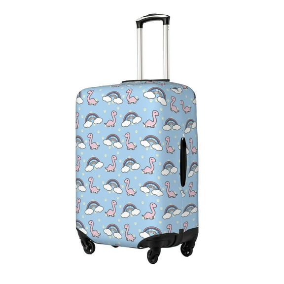 Hirioo Rainbow Dinosaur for Elasticity Suitcase Cover (No luggage Included) Durable Luggage Protector Fits 18-32 Inch Luggage-Small