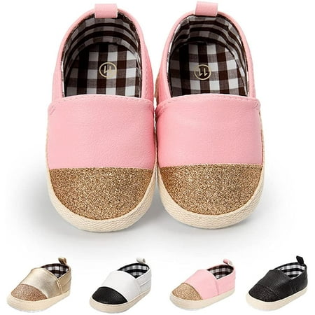 

QWZNDZGR Infant Baby Girls Boys Canvas Shoes Soft Sole Toddler Slip On Newborn Crib Moccasins Casual Sneaker Austin Boy s Flat Lazy Loafers First Walkers Skate Shoe