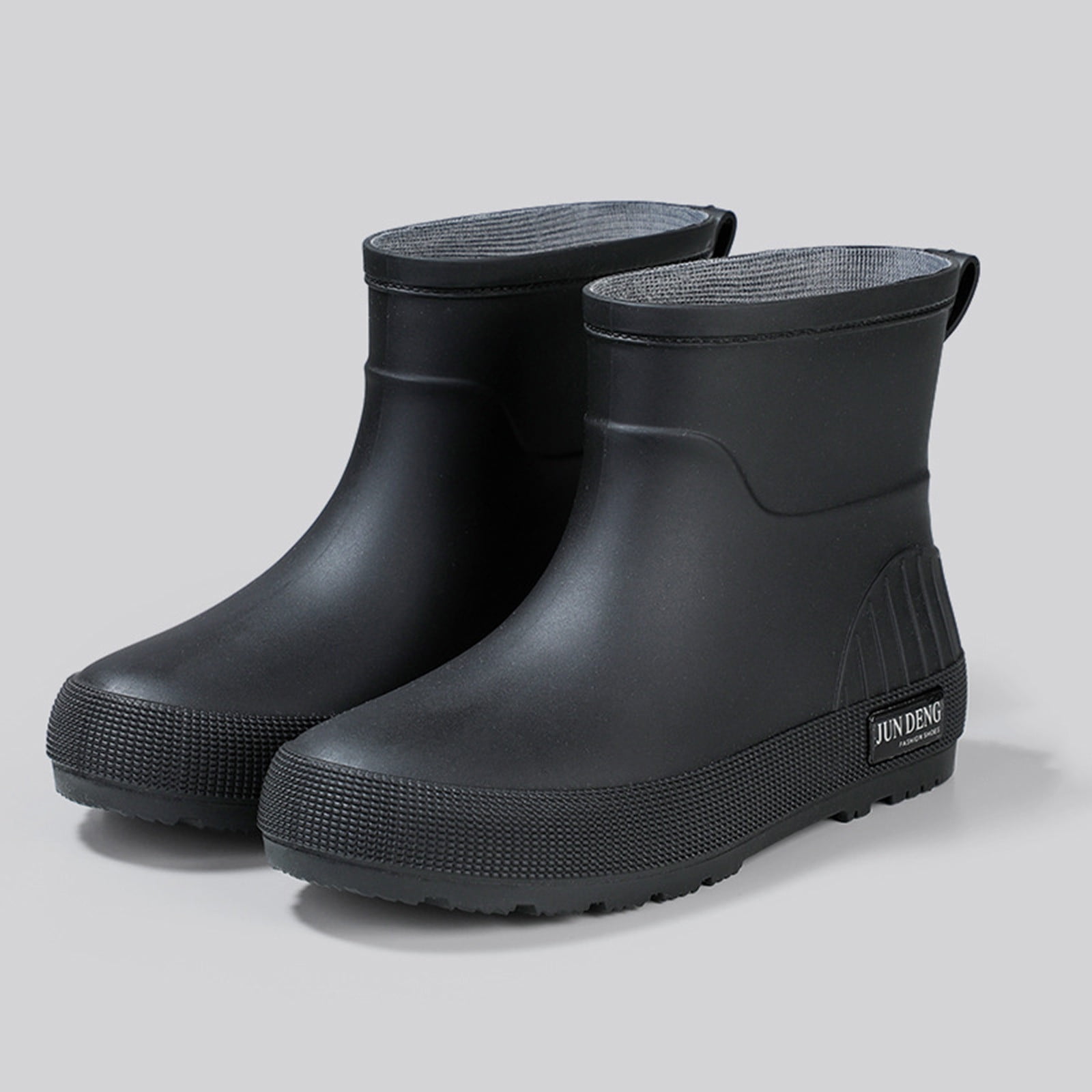 Taylonsss Women's Waterproof Rubber Rain Boots with Chunkys Heel for Fall and Winter Comfortable Height-Increasing Short Boots with Anti-Slip Sole for Outdoor Activities