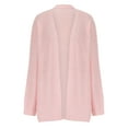 thumbnail image 3 of BADHUB Women's 2025 Open Front Chunky Cardigans Lantern Long Sleeve Oversized Knit Outwear with Pocket Pink L, 3 of 6
