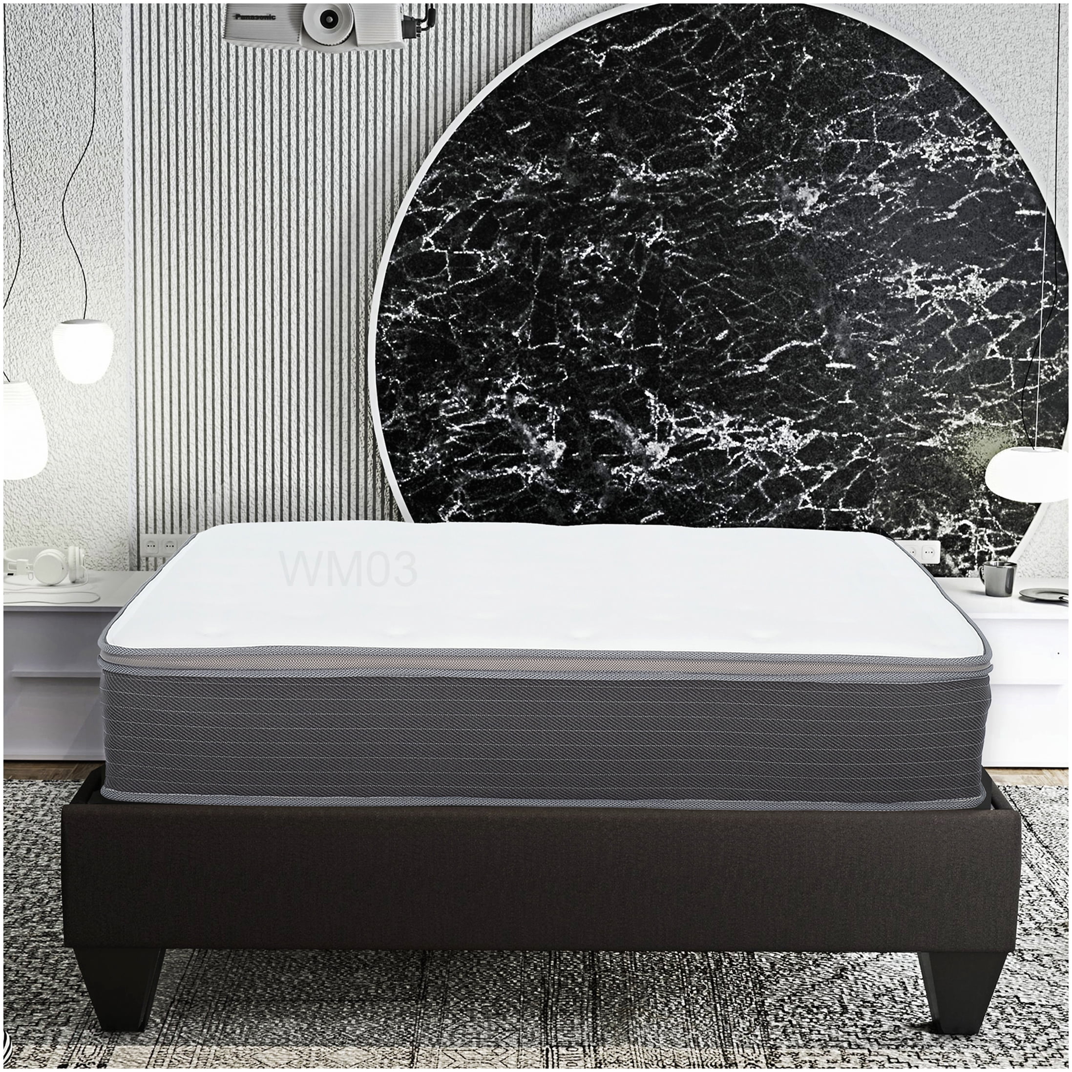 CHAMPFLAG King Size 12 Inch Hybrid Mattress with Gel Infusion and Pocket Coils for Cool Sleep