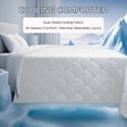 thumbnail image 2 of Cooling Comforter for Hot Sleepers - Lightweight Breathable Tencel Blend, Double Sided -Season Comforter, Temperature Regulating & Machine Washable (Cream, Throw(70''L*60''W)), 2 of 5