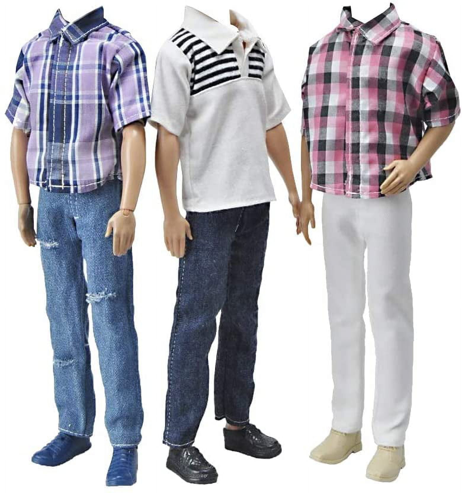 Fashion Casual Wear For 11.5 Ken Doll Jacket Trouser T-Shirt Male Doll  Clothes