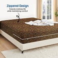 thumbnail image 2 of Twin XL Size Zipper Fitted Sheet Only – 100% Egyptian Cotton, 600 Thread Count, 14-Inch Extra Deep Pocket, Luxury Sateen Weave Bottom Sheet, Hotel Quality, ( 39" x 80" +14" , Leopard Print ), 2 of 6