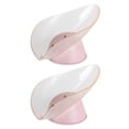 thumbnail image 3 of 2pcs Leaf Shape Soap Boxes Creative Soap Storage Racks Punch-free Soap Holders, 3 of 8