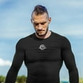 thumbnail image 7 of FUJI Baseline Ranked Long Sleeve Jiu Jitsu Rashguard, BJJ Rashguard for Men and Women, Size, Small, Black, 7 of 7