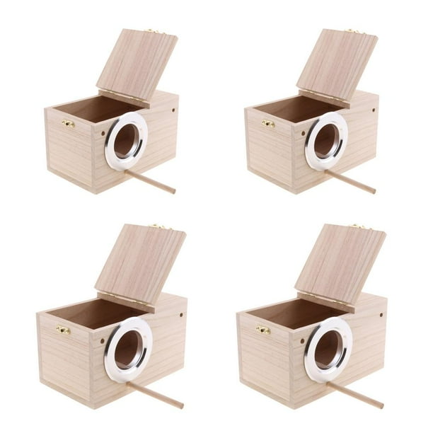 Casas colgantes de madera para pájaros,Pajarera de madera,Casa de alimentación de aves,Caja nido,Caja nido de periquitos,Estación de alimentación de aves