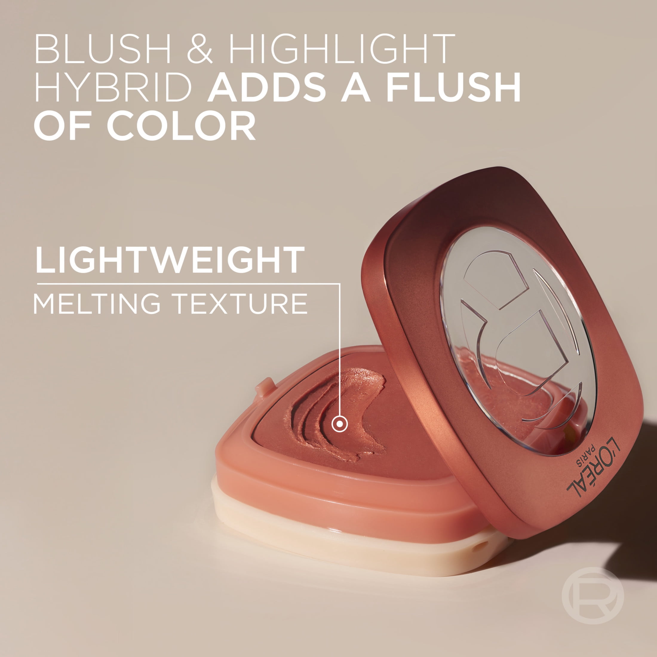 L'Oreal Paris True Match Hyaluron Tinted Cream Balm, Hydrating Blush and Highlight, Cherry Intense