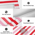 thumbnail image 6 of Red Pink Striped Outdoor Rug for Patio/Deck/Porch, Non-Slip Large Area Rug 5 x 7 Ft, Farmhouse Stripes Simple Art Indoor Outdoor Rugs Washable Area Rugs, Reversible Camping Rug Carpet Runner, 6 of 8