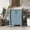 Indigo Blue + Ceramic + Solid Wood+MDF + Bathroom, variant on 24" Modern Bathroom Vanity with Ornate Motif Design & Soft-Close Hinges, Bathroom Cabinet with Drawer and Back Open Structure, Ornately Carved French Cylinder Legs