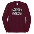 thumbnail image 2 of Wild Bobby, Only the Best Daddies Gets Promoted to Husband, Father's Day, Men Long Sleeve Shirt, Maroon, XX-Large, 2 of 3