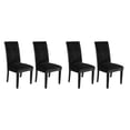 thumbnail image 2 of Youkk 2pcs/set Dirt-proof Velvet Chair Covers - Exquisite Craft Elastic Belt Machine Washable Dining Room Black 2 pcs 2Set, 2 of 6