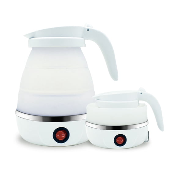 Kitchen Collapsible Electric Kettle, Travel Foldable Electric Kettle White for Home