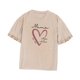 thumbnail image 3 of Top de cuello redondo transpirable de manga corta con volantes para mujer para vacaciones, trabajo, compras caqui Yuyangstore Camisetas de manga corta, 3 of 8