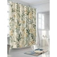 thumbnail image 3 of Sage Green Yellow Botanical Stall Shower Curtain, Waterproof Shower Curtains for Bathroom, Spring Summer Vintage Washable Fabric Cloth Bath Curtain for Bathtub Decoration with Hooks 36x72 Inches, 3 of 6