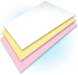 Not Carbonless Ream of 167 Sets 3 Part Plain Collated Color Paper 