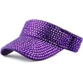 thumbnail image 2 of Dalrosia Sun Visors Hats Women Shiny Rhinestones Men Clip On Visor Hat Adjustable Bling Sports Summer Cap, 2 of 6