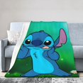 thumbnail image 2 of Manta de dibujos animados de Stitch, manta de vellón ultra suave y acogedora de lujo para sofá cama, mantas de franela cálidas para todas las estaciones, ropa de cama para niños y niñas, 2 of 7
