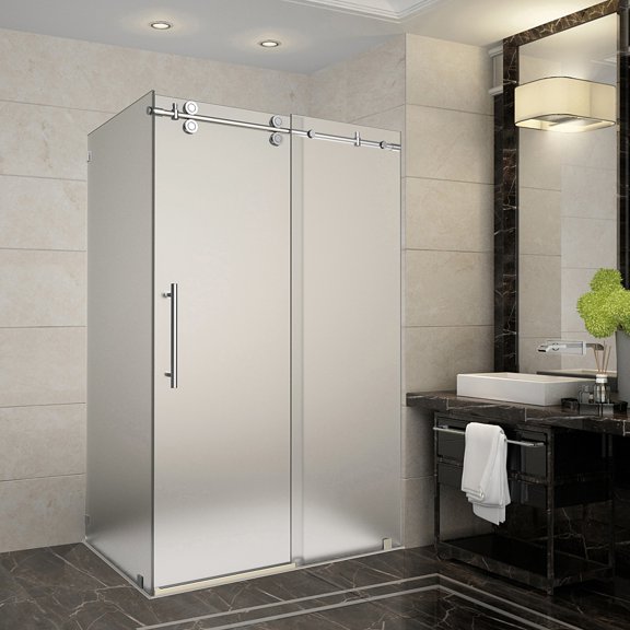 Aston SEN979F-CH-48-10 Langham 44-48" Wide X 35" Deep X 75" High Sliding Frameless Shower