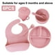 thumbnail image 2 of Children's complementary silicone plate baby complementary bowl smiley plate six-piece cutlery set, baby feeding set., 2 of 5