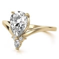 thumbnail image 4 of Auory 925 Sterling Yellow Gold Plated Solitaire Engagement Ring for Women, 4 of 11