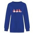 thumbnail image 4 of Pompotops Chemises d'Été pour Femmes Col Rond Manches Longues Hauts Imprimés Blouse Régulière Liquidation, 4 of 4