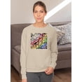 thumbnail image 2 of Cluster Of Butterflies Sweatshirt Women -Anthony Chirstou Designs, Female 3X-Large, 2 of 4