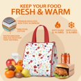 thumbnail image 5 of Pioneer Flower Floral Print Pattern Insulated Lunch Bag for Women & Adults,Large Portable Soft Cooler Lunch Bag,Thermal Food Storage Tote with Pearl Cotton,8.66L,8.75x5.75x9.5 Inch, 5 of 6