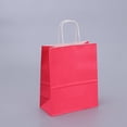 thumbnail image 3 of Bolsas de regalo de papel Kraft con asas, 10/20/30/50 unidades, para compras, manualidades, color marrón y blanco, para fiestas, suministros navideños, 3 of 5