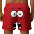 thumbnail image 3 of Ceisia Men's Shocked Emoji Print Beach Shorts 4-Way Stretch Drawstring Swim Trunks (Multiple Colors) Gifts, 3 of 5