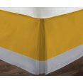 thumbnail image 3 of D.N.G. BEDDINGS 1 Piece Split Corner Two Tone Tailored Bed Skirt, Twin XL Size 6 Inch Deep Pocket, 800 Thread Count, 100% Egyptian Cotton, Solid Gold/Silver Color., 3 of 3