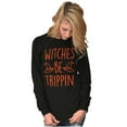 thumbnail image 5 of Halloween Witches Be Trippin Pun Women's Long Sleeve T Shirt Brisco Brands X, 5 of 5