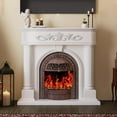 thumbnail image 7 of BOSHIRO Electric Fireplace with Mantel, 51Inch Solid Wood TV Stand with Fireplace, Vintage Birdcage Heater for Living Room Bedroom, 7 of 7