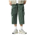 thumbnail image 2 of Jjayotai George Shorts for Men, Men’s Casual Cargo Shorts, Cotton Relaxed Utility Multi Pocket Pants, Mens Work Shorts, Elastic Waist Hiking Shorts, 2 of 4