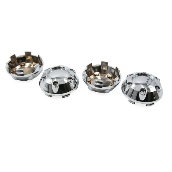 Unique Bargains 4pcs Silver Tone Plastic 68mm Dia 6 Lugs Car Tire Wheel Center Hub Cap Cover