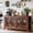 Brown, variant on Buildhom 32" Farmhouse Sideboard with 2 Glass Doors, Mid-Century Modern Buffet Cabinet for Dining Room, Living Room, White