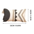 thumbnail image 3 of Boho Lumbar Throw Pillow Covers 12x20 Inch, Bohemian Tufted Decorative Pillow Covers with Tassels for Couch Sofa Bedroom Living Room 1 Pack, Black, 3 of 7