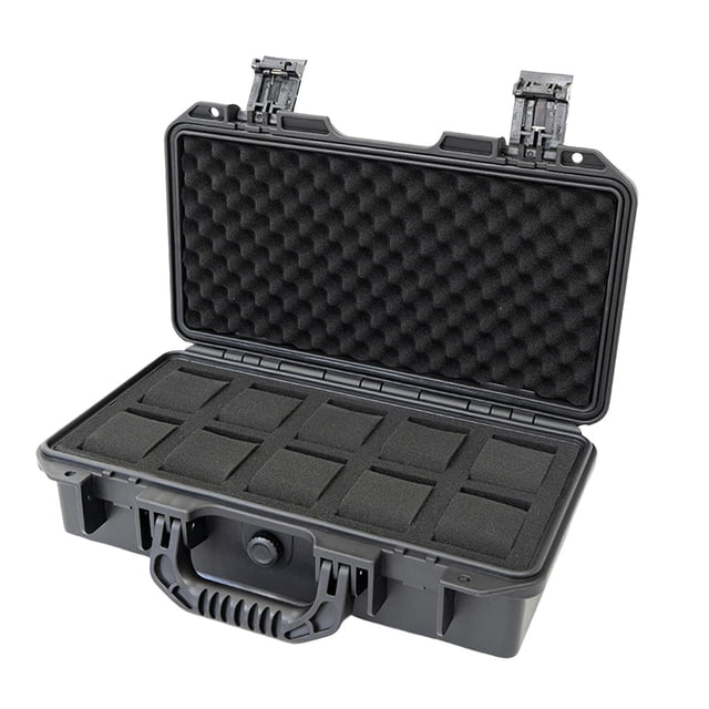 lionlar Portable Watch Case Shockproof Bracket Storage Box Collection Gift with Carrying C Black with 10