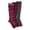 Burgundy Flower, variant on MUK LUKS Women's Wide Width Compression Nylon Knee-High Socks, 3-Pack, Shoe Size 6-10