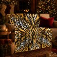 thumbnail image 3 of Wildlife Leopard Rosette Tiger Stripe Animal Pattern Art, Dramatic Artistic Scene, Warm Flannel Blanket for Cabin and Lodge, Wildlife Lovers Thanksgiving Gift, Artistic Home Decor, 3 of 9