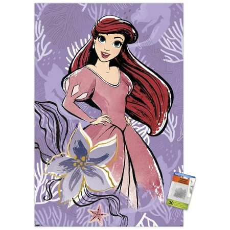 Disney Ultimate Princess Celebration - Ariel Wall Poster with Pushpins, 22.375" x 34"