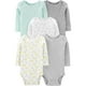 thumbnail image 1 of Camisa tipo body Simple Joys by Carter's de manga larga NB, paquete de 5 unidades, 1 of 1