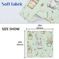 thumbnail image 5 of Satin Napkin Square 20 Inches Soft Smooth Decorative Napkins for Party Wedding Banquet and Dinner Cute Bunny Holding Balloons, 5 of 8