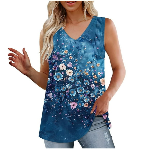 Bogo Cute Summer Tops For Women Petite Cotton Tank Tops For Women Pack Women Tunic Tops Dressy T-Shirts For Women Graphic Tees Pack