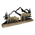 thumbnail image 2 of Rustic Western Black Bears And Cub By Mountain Forest Cutout Wooden Figurine, 2 of 10