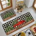 thumbnail image 5 of Christmas Kitchen Rugs Set of 2,Red Truck Christmas Tree Kitchen Mat for Floor,Winter Holiday Non-Slip Washable Kitchen Sink Mats Kitchen Decor Doormat+Runner Rug, 5 of 6