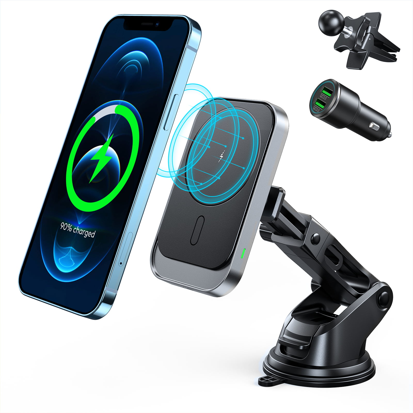 7 7 Universal Adjustable Smartphone Car Mount Holder Cradle Compatible with iPhone Xs XS Max XR X 8 8 Upgarded SUPBEC Cup Car Phone Mount Holder SE 6s 6 6 Samsung Galaxy S10 S9 S8 S7 S6 LG-Grey 