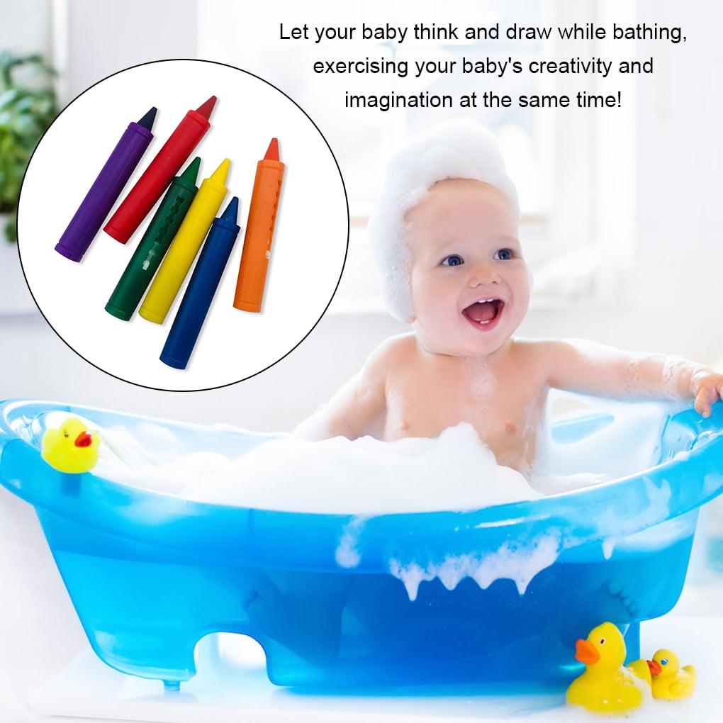 6pcs Washable Crayon Kids Baby Bath Time Paints Drawing Pens Toy