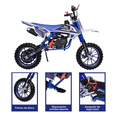 thumbnail image 4 of Moto Cross Para Niños Starkids Skr1006 Gasolina Doble Escape Azul Con Blanco, 4 of 9